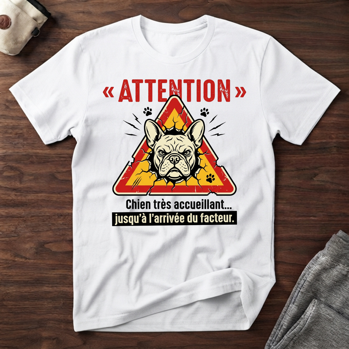 T-Shirt —Attention, Chien très acceuillant...