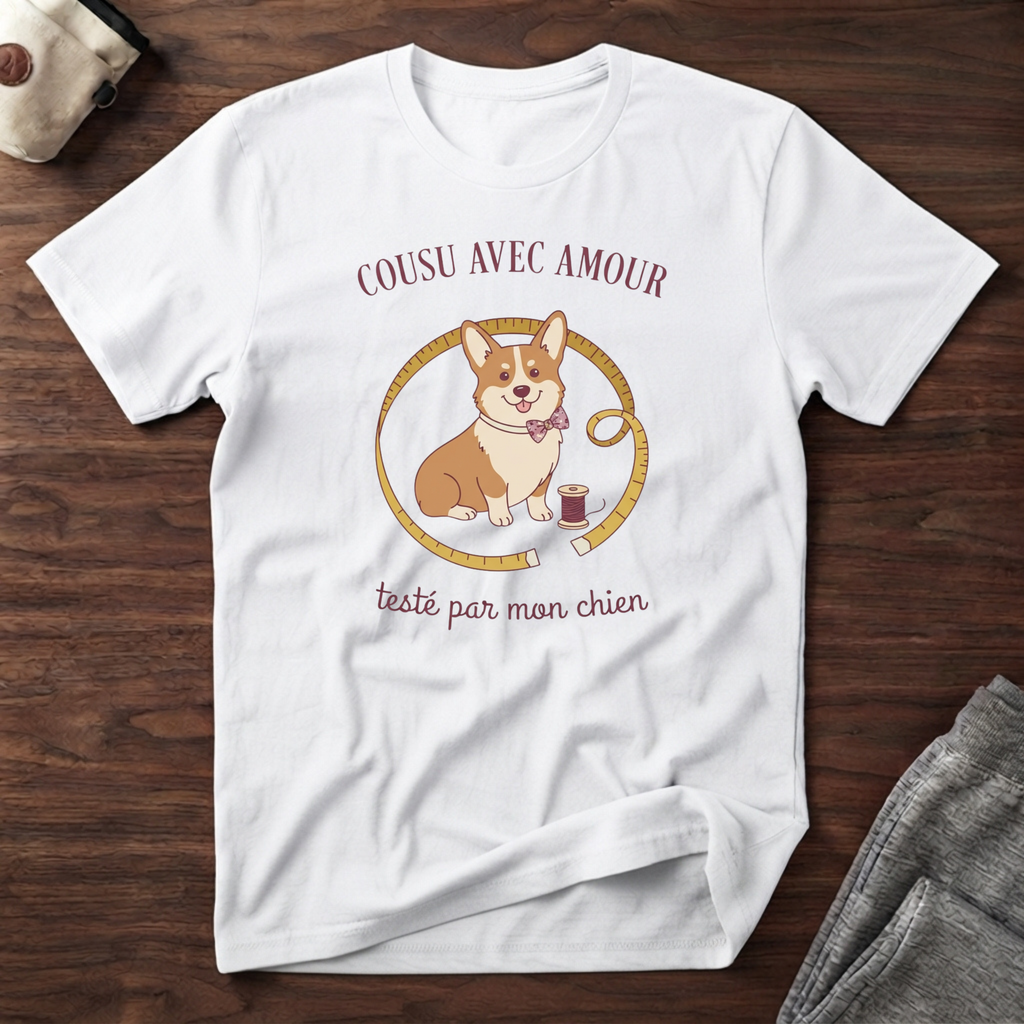 T-Shirt — Cousu avec amour, testé par mon chien