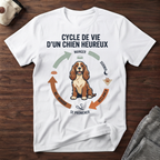 Cycle de vie d'un chien heureux - T-Shirt