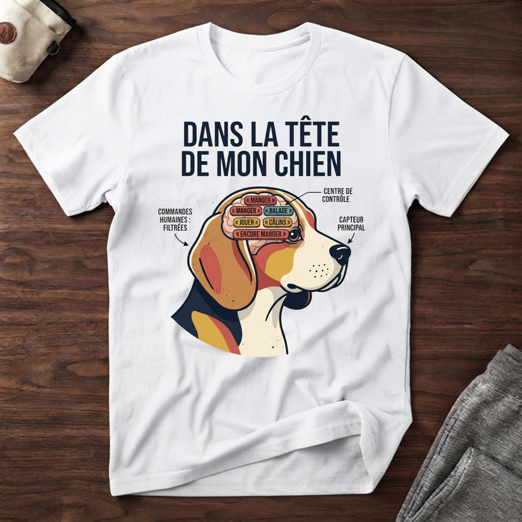 Dans la tête de mon chien - T-Shirt