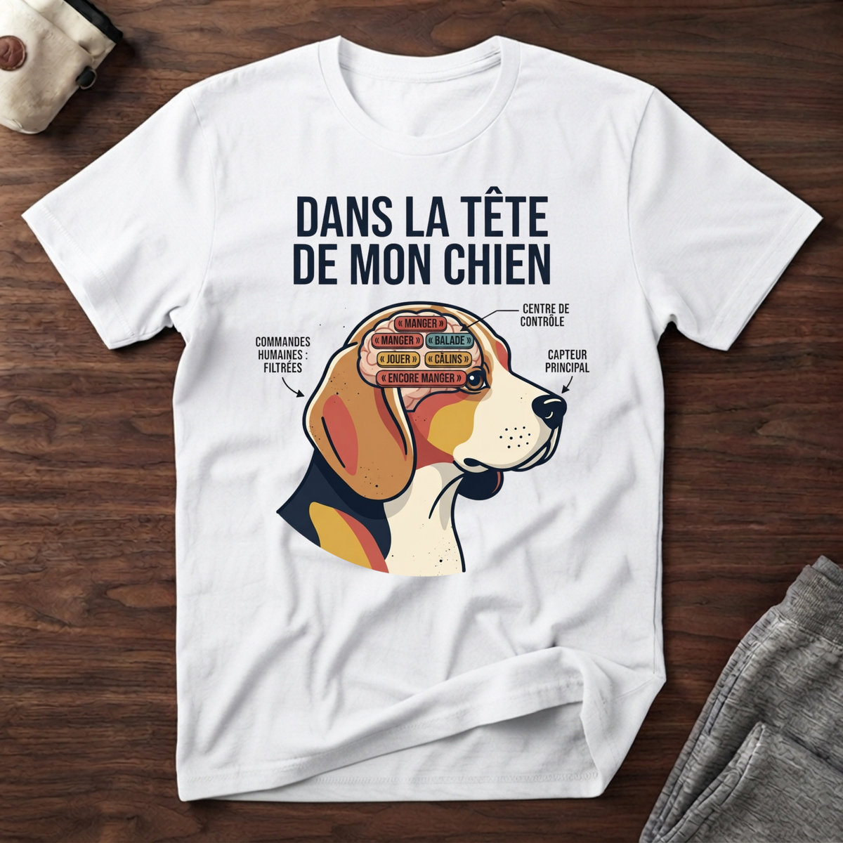 Dans la tête de mon chien - T-Shirt