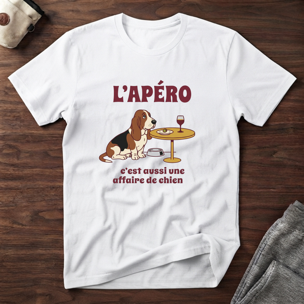 T-Shirt — L'apéro, c'est aussi une affaire de chien