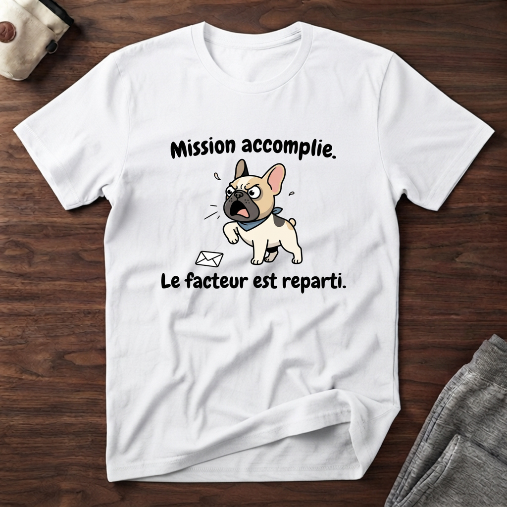 T-Shirt — Mission accomplie... le facteur est reparti