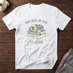 T-Shirt — Mon chien, mon livre, et la paix