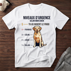 Niveaux d'urgence selon mon chien - T-Shirt