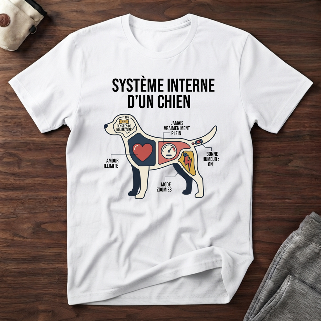Système interne d'un chien - T-Shirt