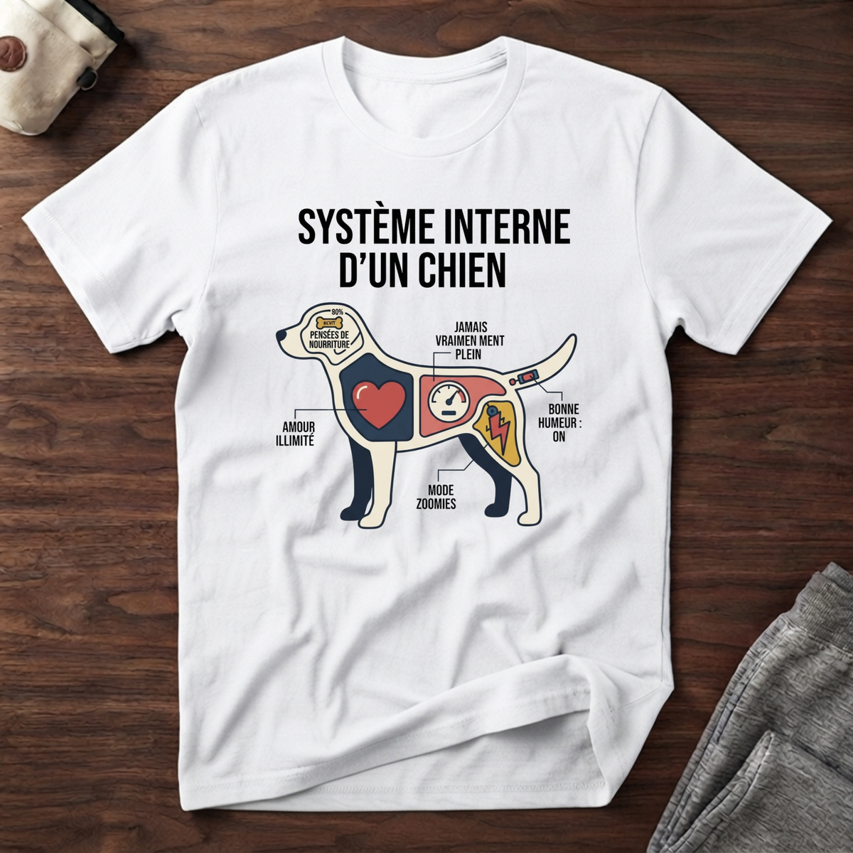 Système interne d'un chien - T-Shirt