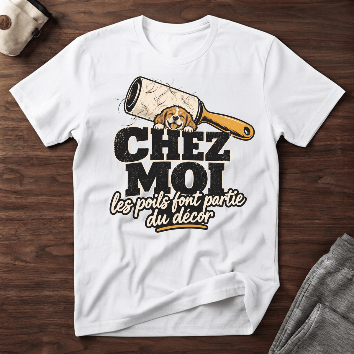 Chez moi les poils font partie du décor - T-Shirt