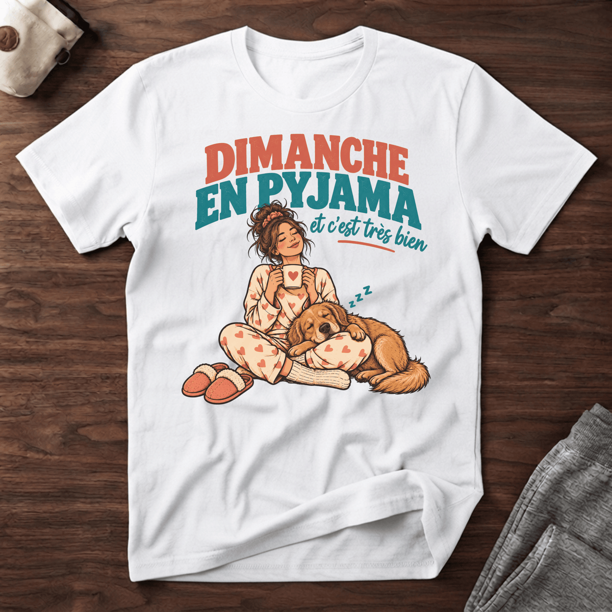 Dimanche en Pyjama - T-Shirt