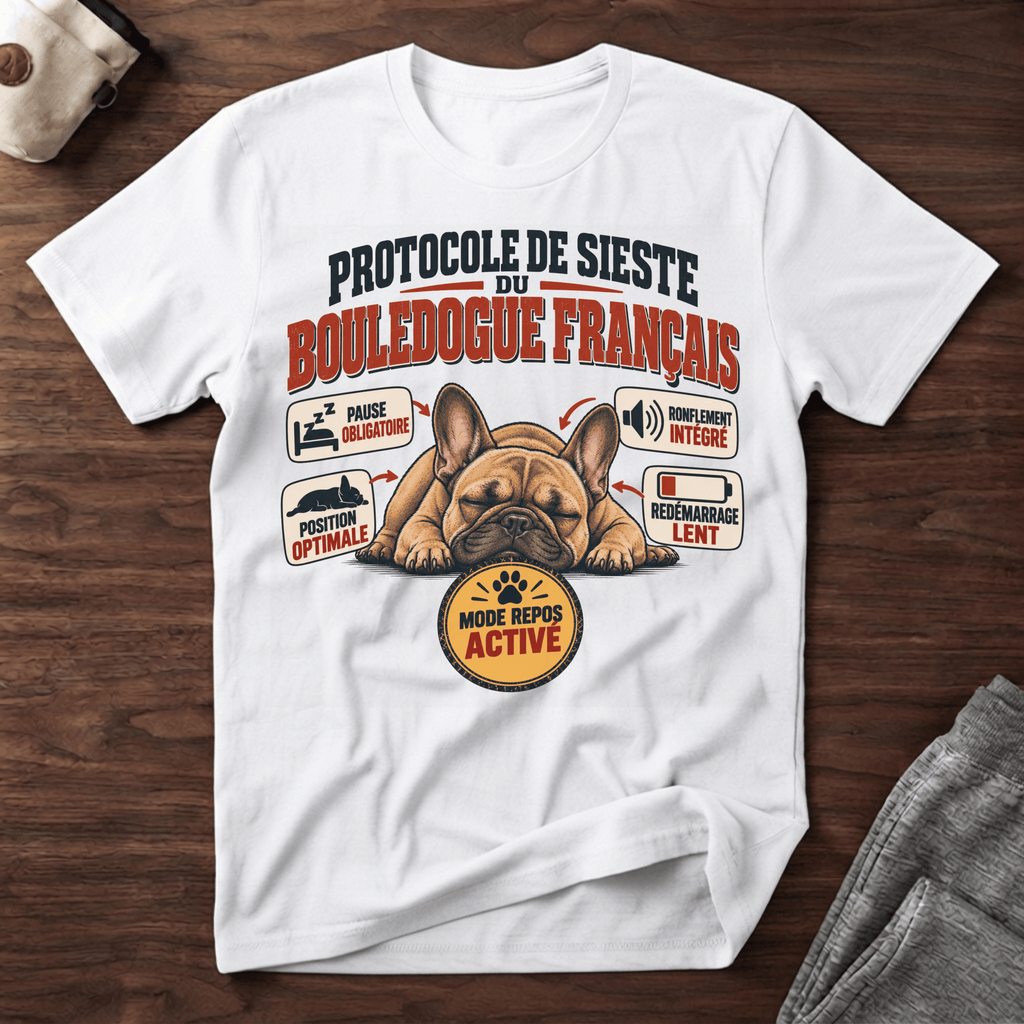 Protocole de sieste du bouledogue - T-Shirt