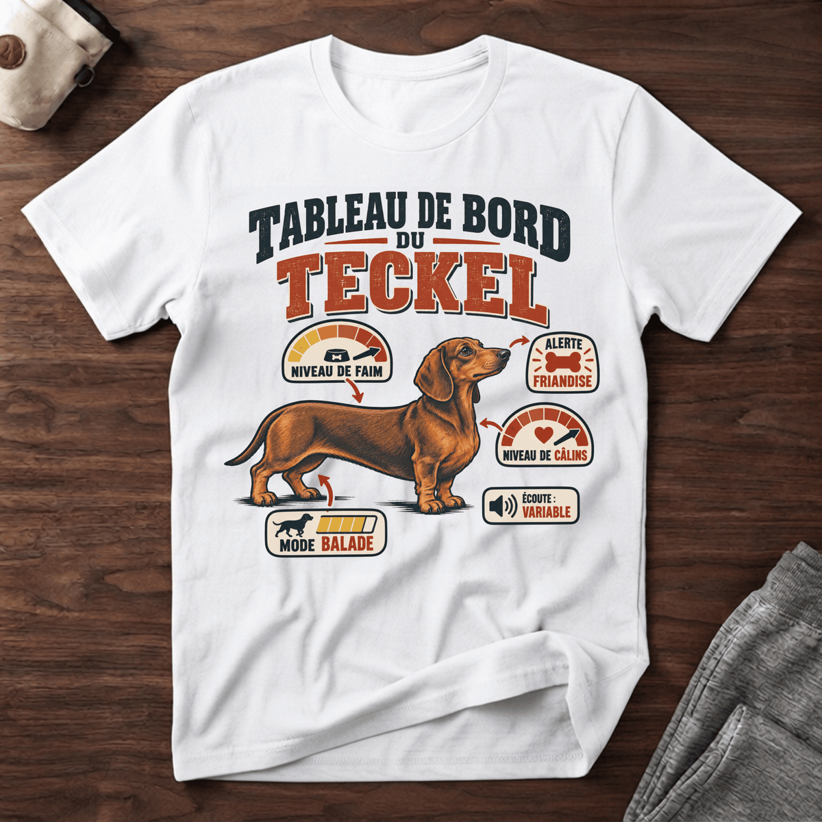 Tableau de bord du Teckel - T-Shirt