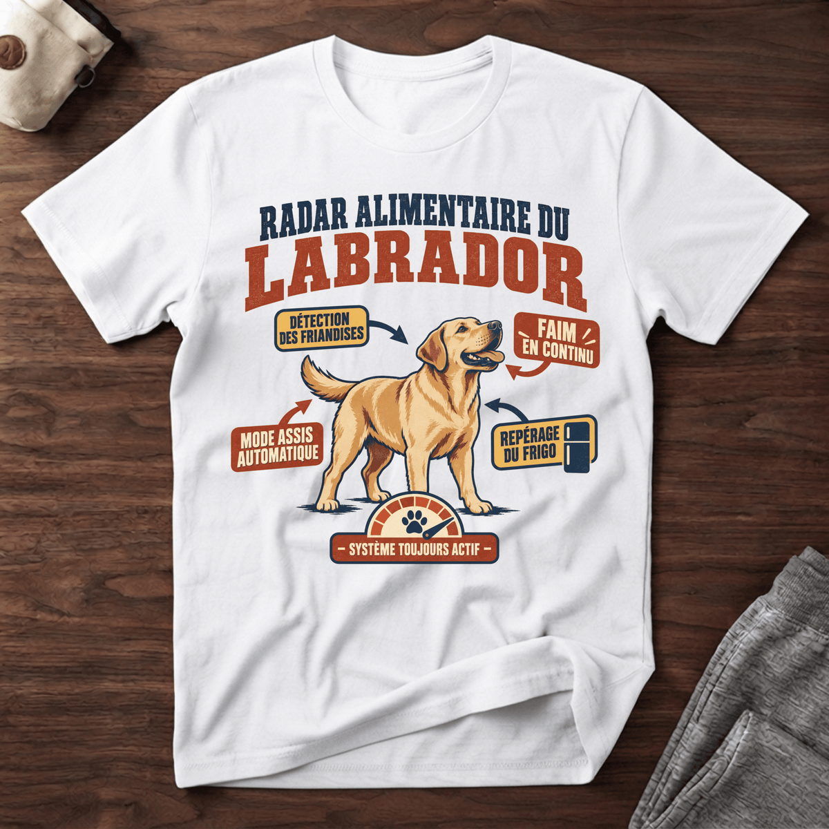 Radar alimentaire du Labrador - T-Shirt