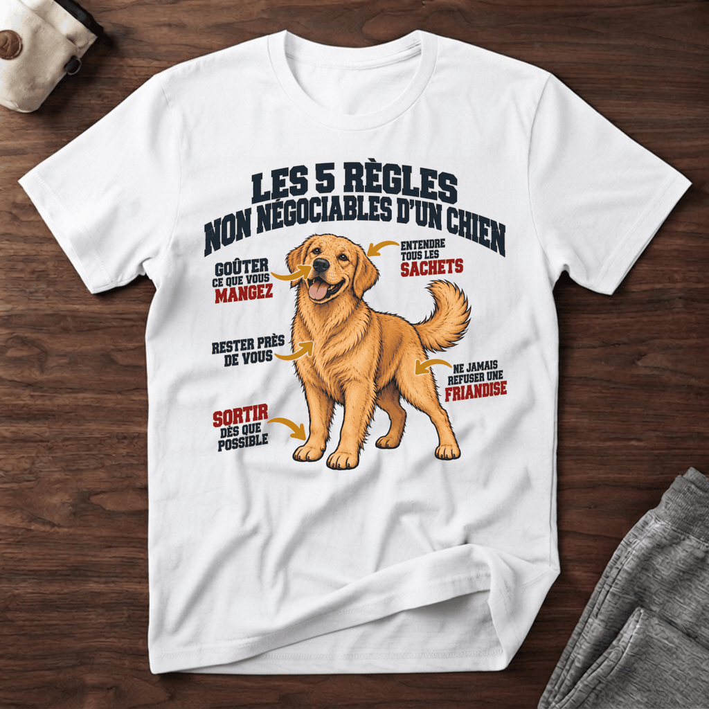 Les 5 règles non négociables d'un chien- T-Shirt