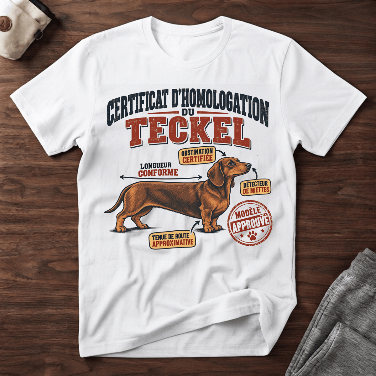 Certificat d'homologation du teckel - T-Shirt