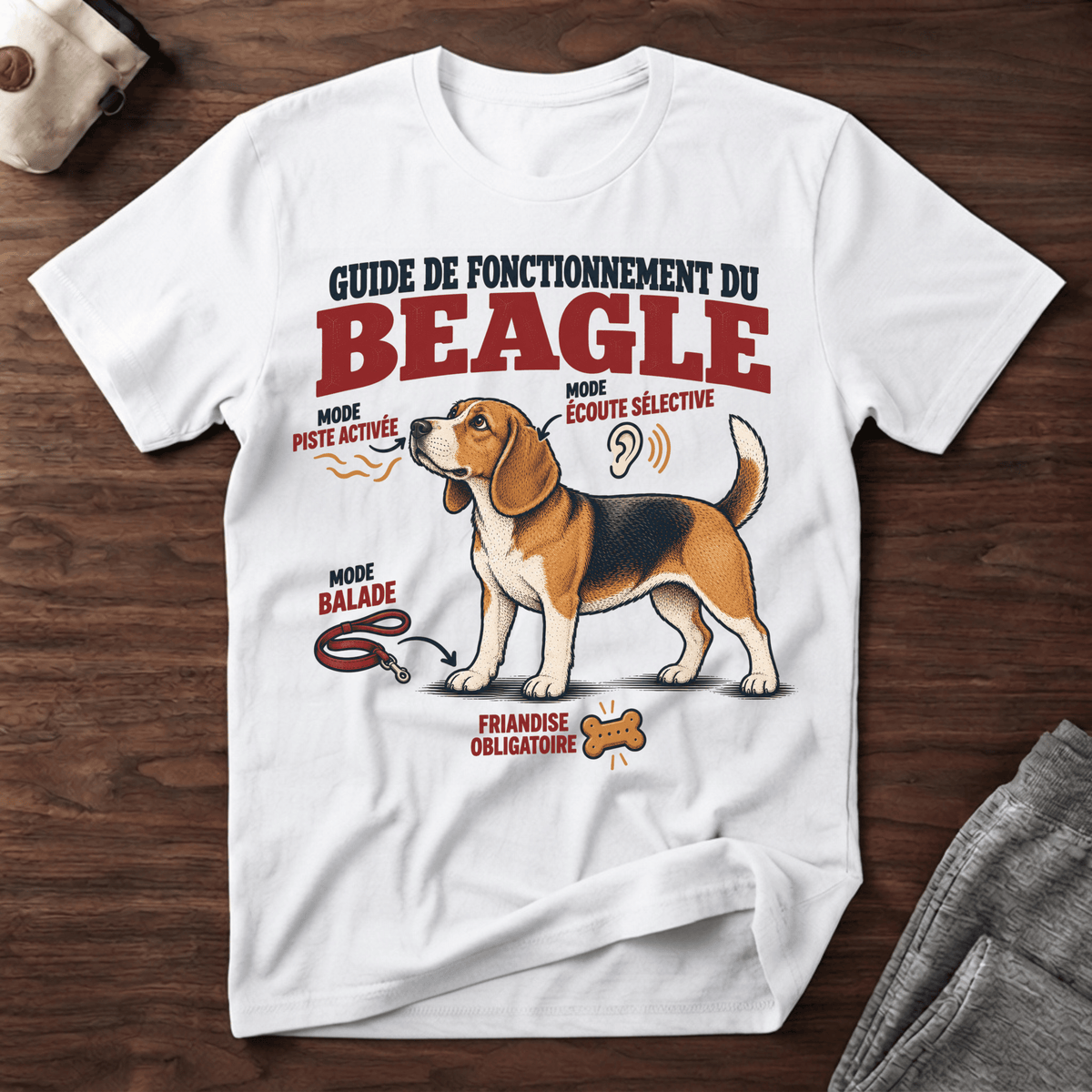 Guide de fonctionnement du Beagle - T-Shirt