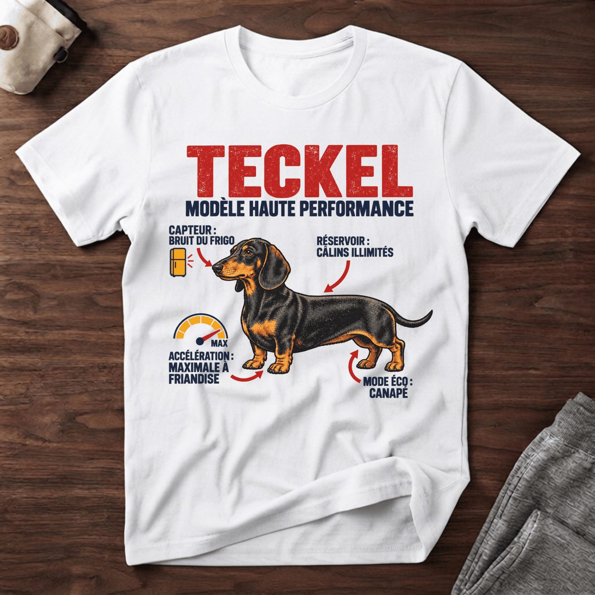 Teckel modèle haute performance - T-Shirt
