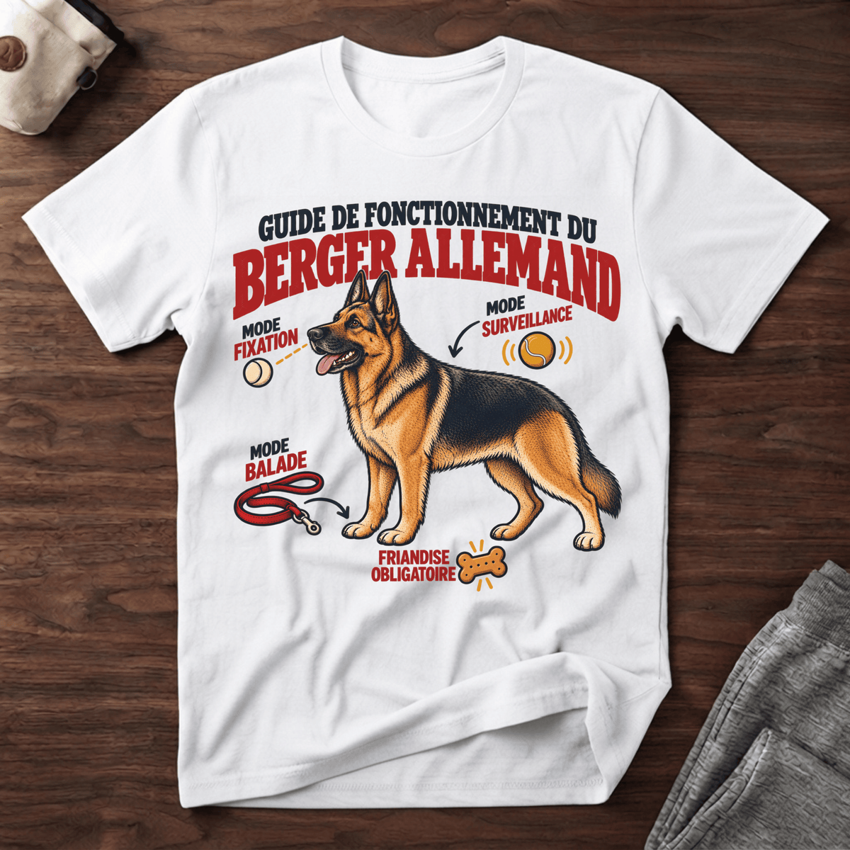 Guide de fonctionnement du Berger Allemand - T-Shirt
