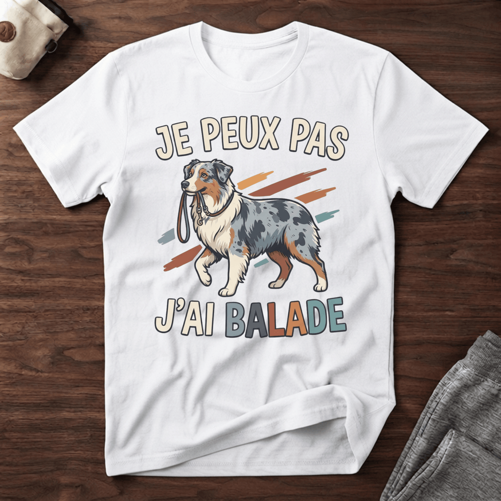 Je peux pas j'ai balade / Berger Australien - T-Shirt