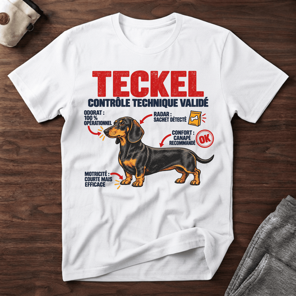 Teckel contrôle technique validé - T-Shirt