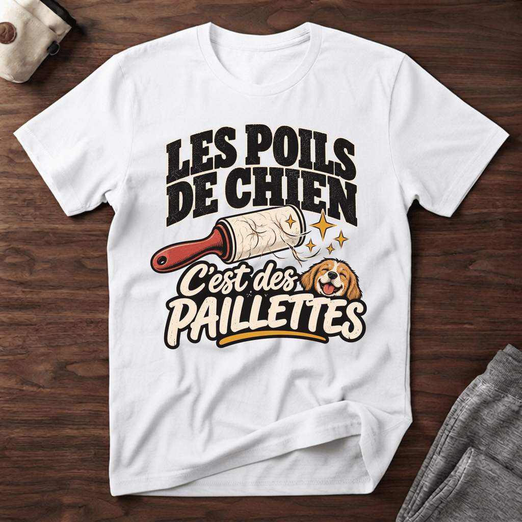 Les poils de chien, c'est des paillettes - T-Shirt