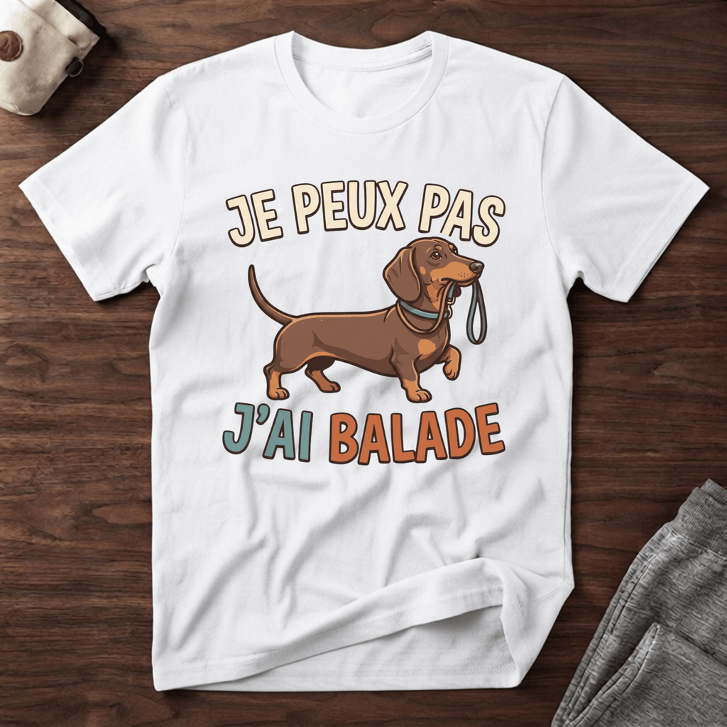 Je peux pas j'ai balade / Teckel - T-Shirt