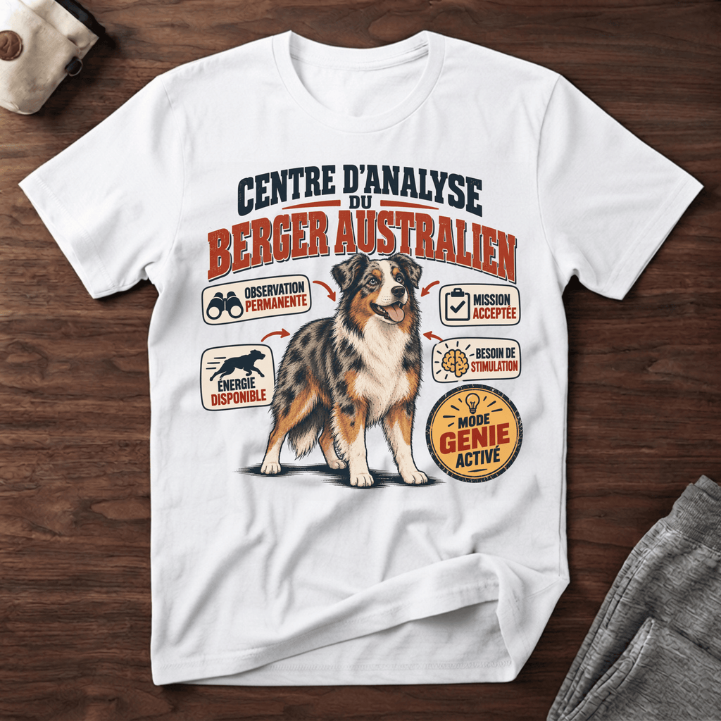 Centre d'analyse du berger australien - T-Shirt