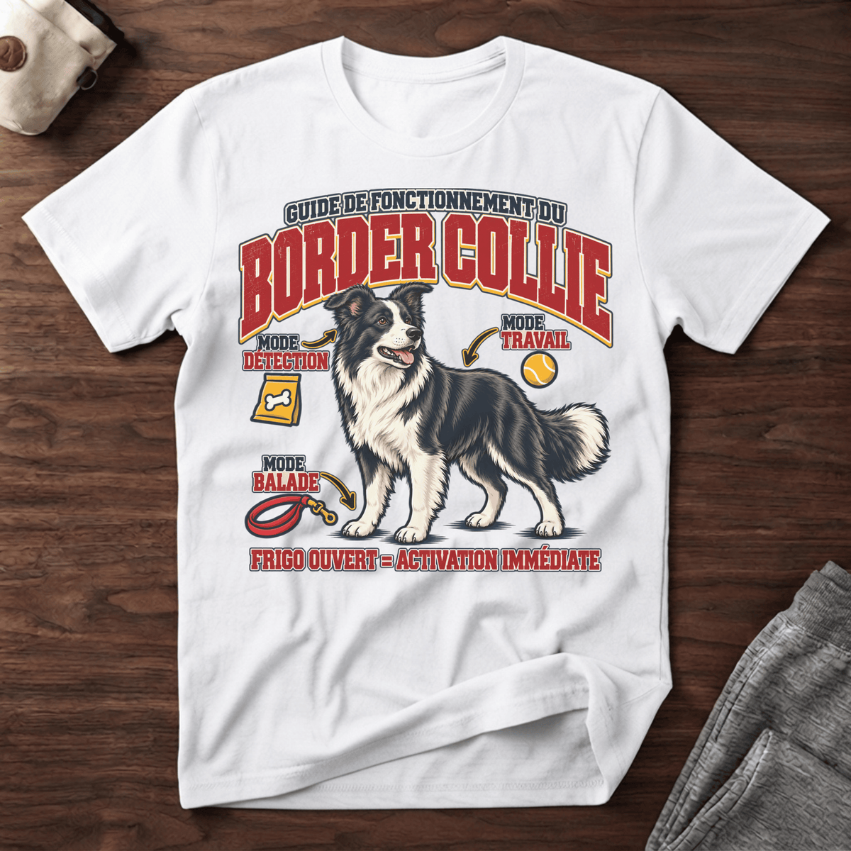 Guide de fonctionnement du Border Collie / Frigo ouvert - T-Shirt