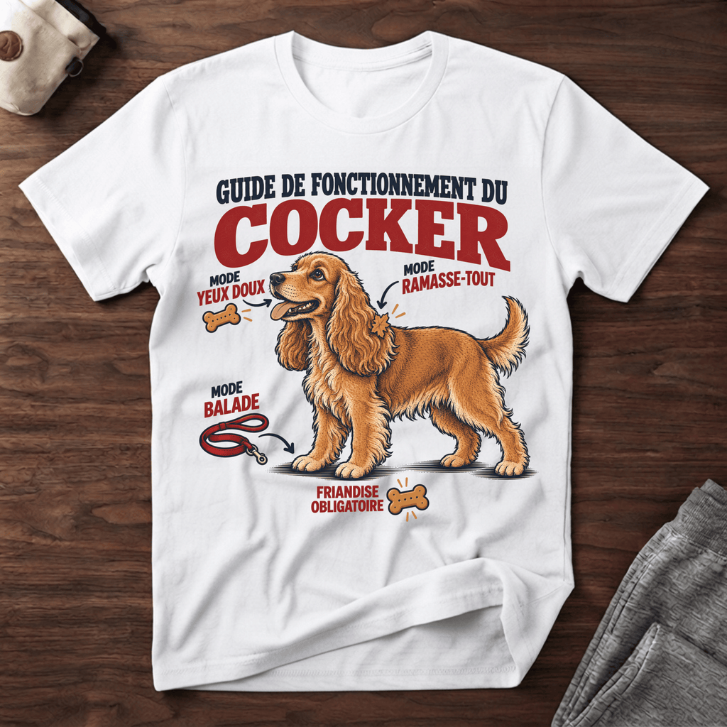 Guide de fonctionnement du Cocker - T-Shirt