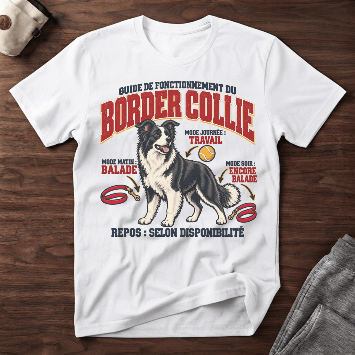 Guide de fonctionnement du Border Collie / Journée Type - T-Shirt