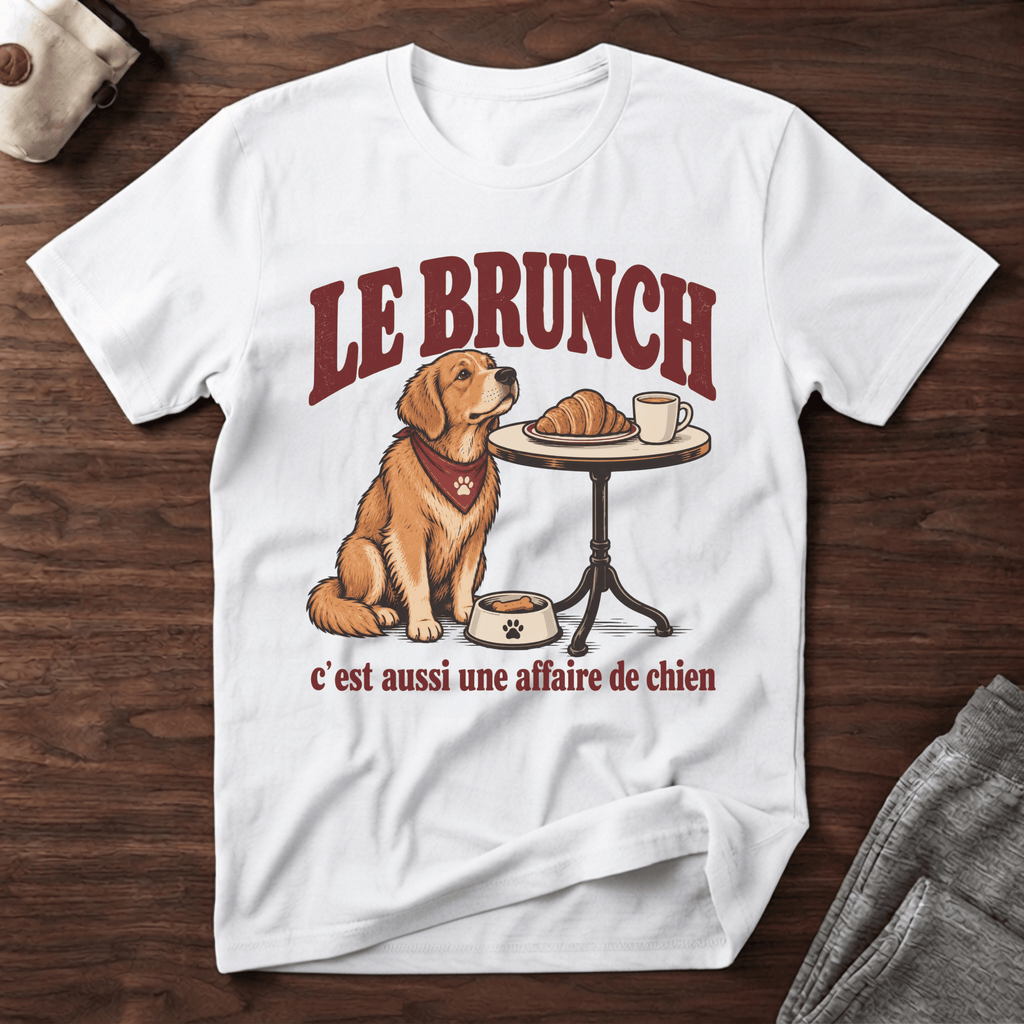 Le brunch, c'est aussi une affaire de chien - T-Shirt