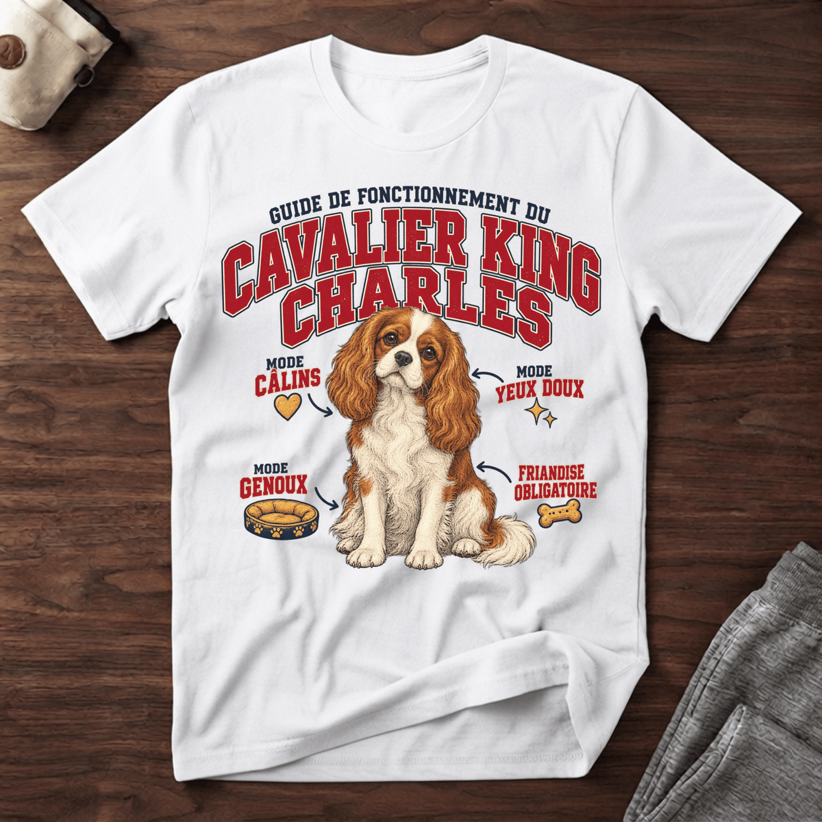 Guide de Fonctionnement du Cavalier King Charles- T-Shirt