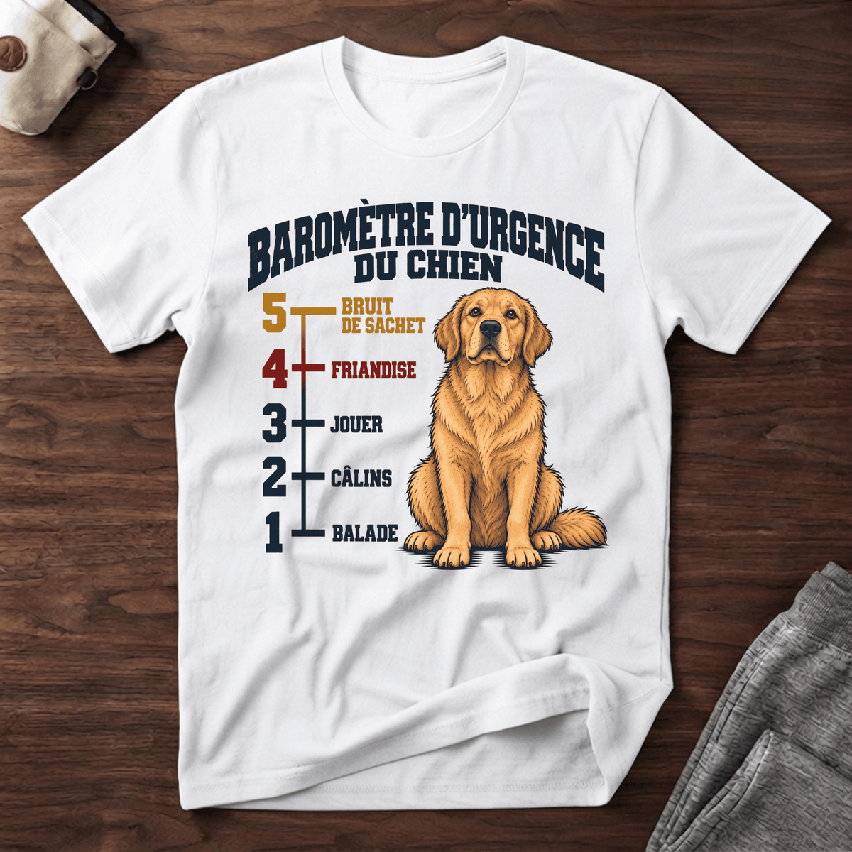 Baromètre d'urgence du chien - T-Shirt
