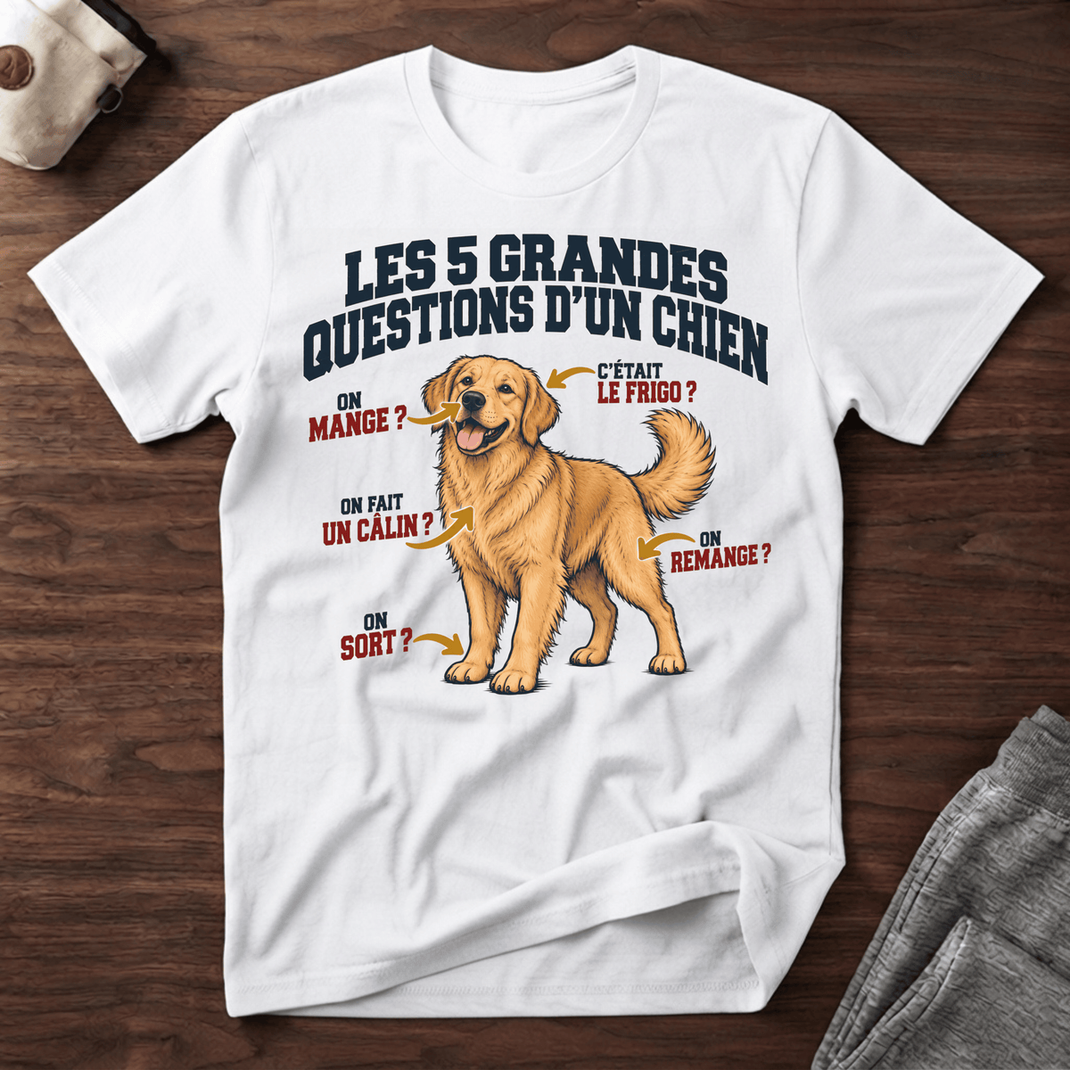 Les 5 grandes questions d'un chien - T-Shirt