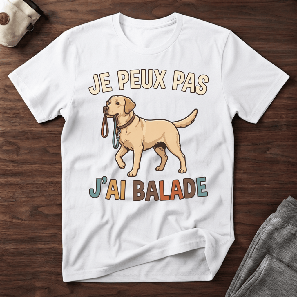 Je peux pas j'ai balade / Labrador - T-Shirt