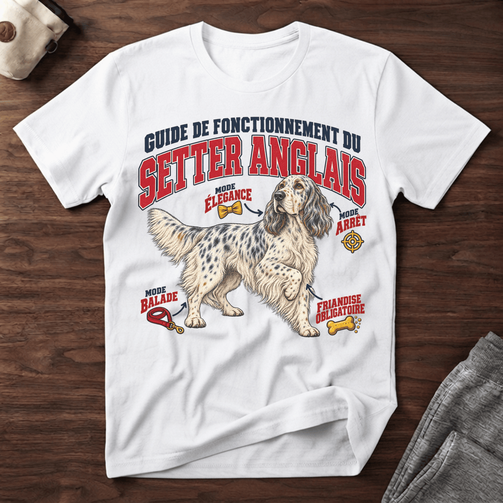 Guide de Fonctionnement du Setter Anglais - T-Shirt