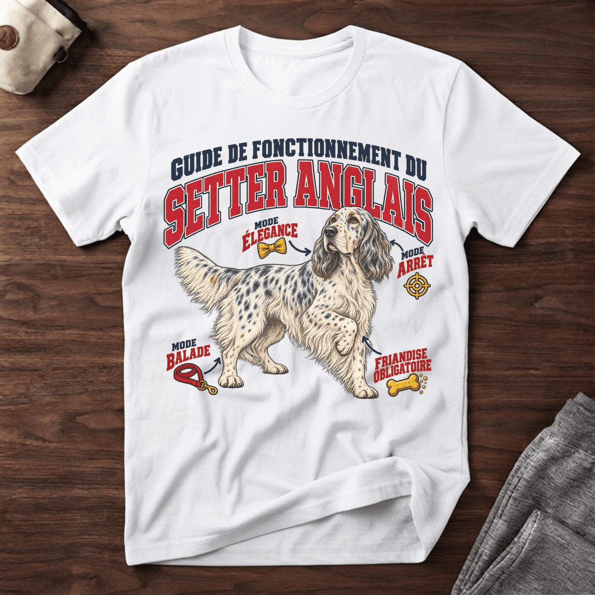 Guide de Fonctionnement du Setter Anglais - T-Shirt