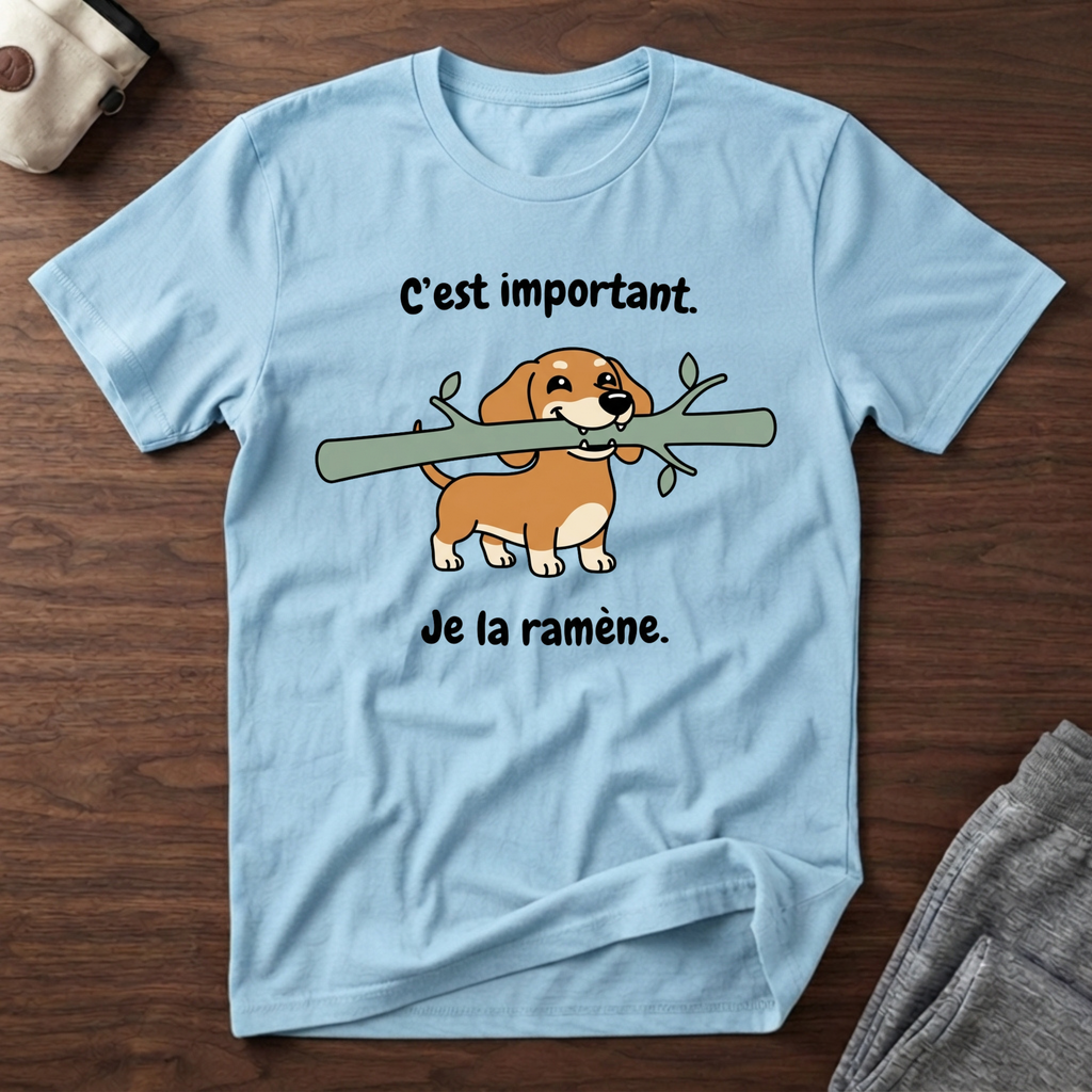 T-Shirt — C'est important, je la ramène