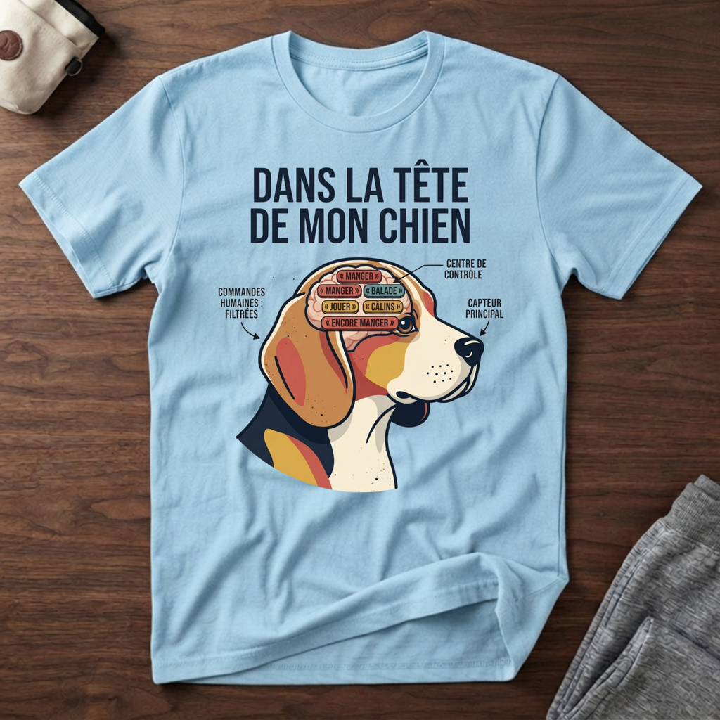 Dans la tête de mon chien - T-Shirt