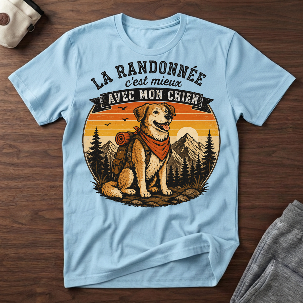 T-Shirt — La Randonnée c'est mieux avec mon chien