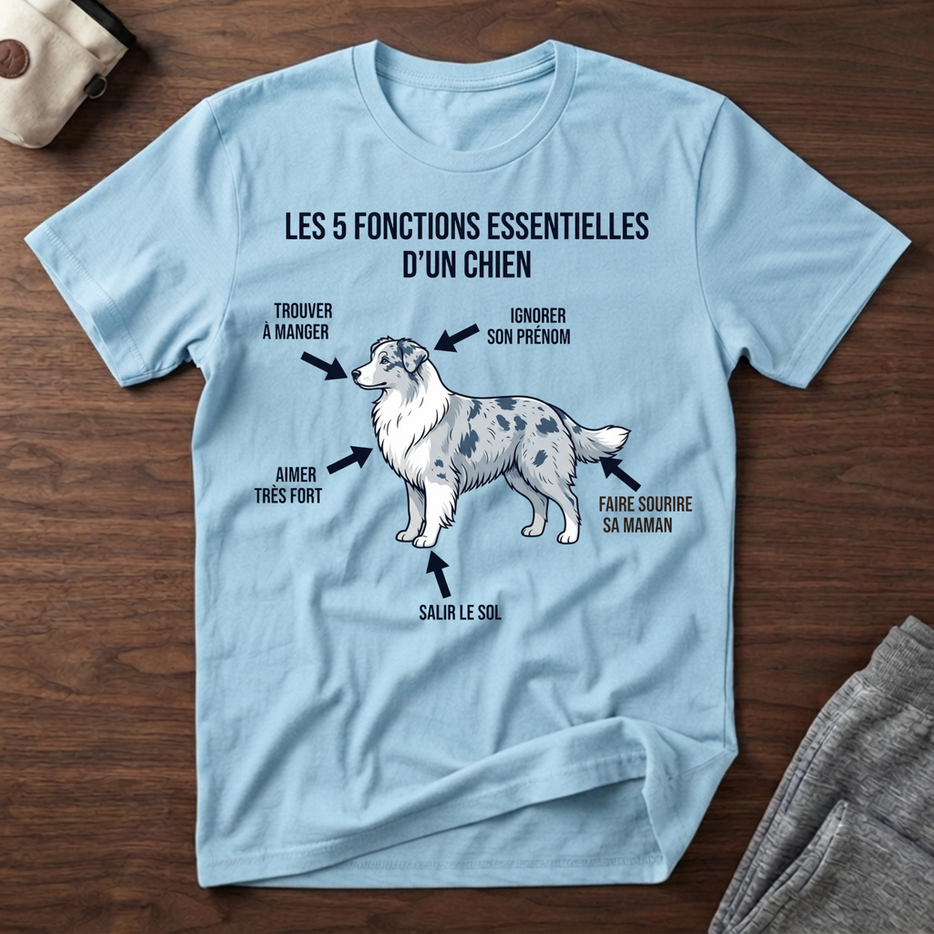Les 5 fonctions essentielles d'un chien - T-Shirt