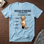 Niveaux d'urgence selon mon chien - T-Shirt