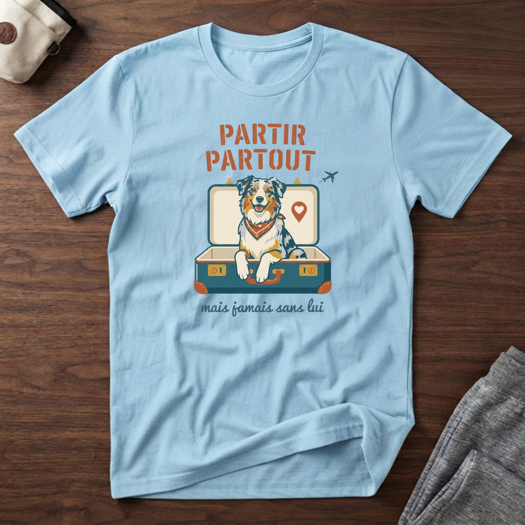 T-Shirt — Partir partout, mais jamais sans lui
