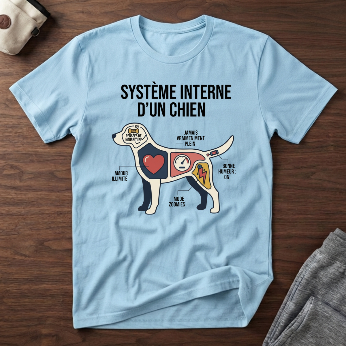 Système interne d'un chien - T-Shirt