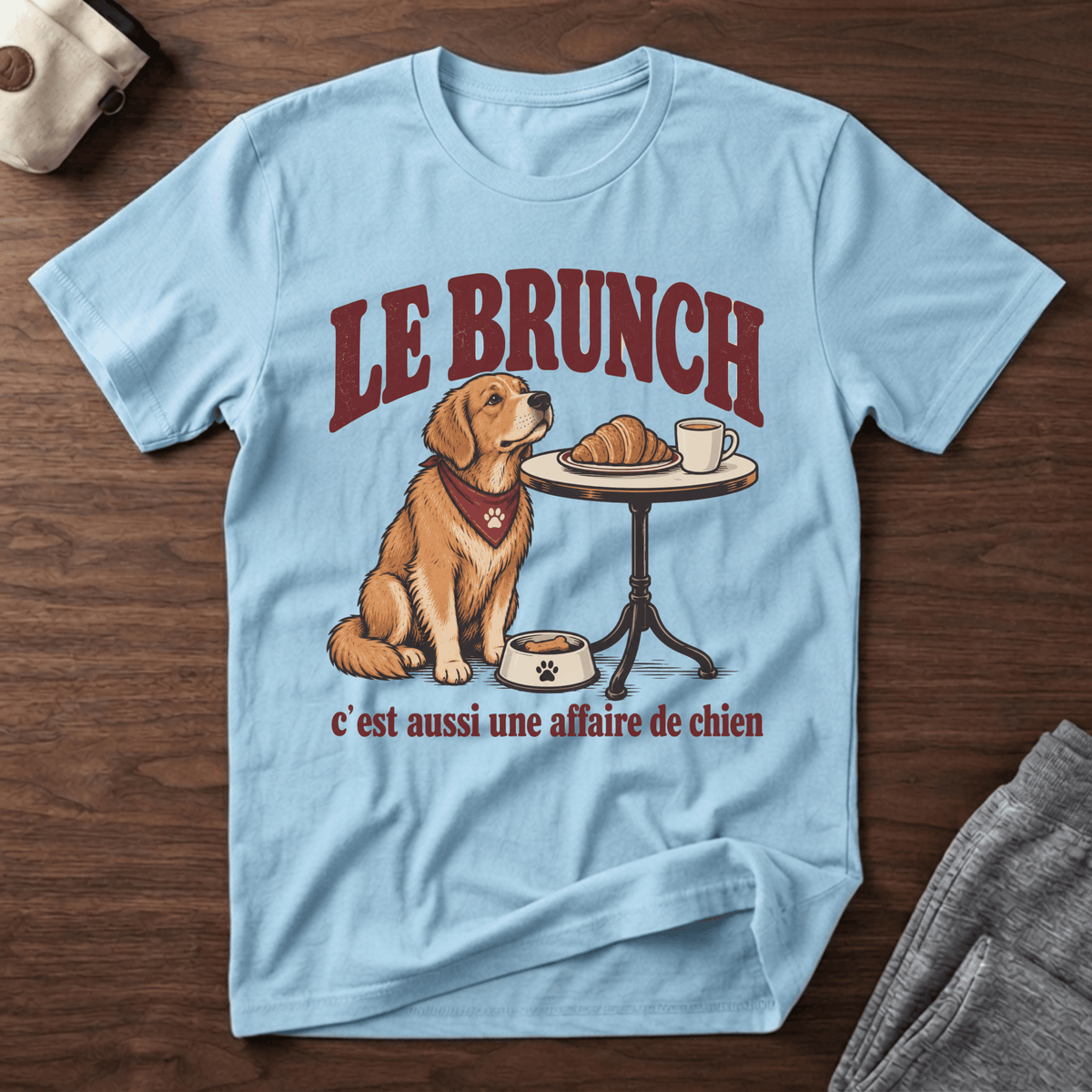 Le brunch, c'est aussi une affaire de chien - T-Shirt