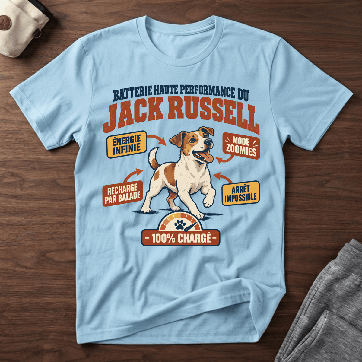 Batterie haute performance du jack russell - T-Shirt
