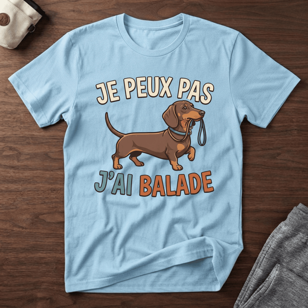 Je peux pas j'ai balade / Teckel - T-Shirt