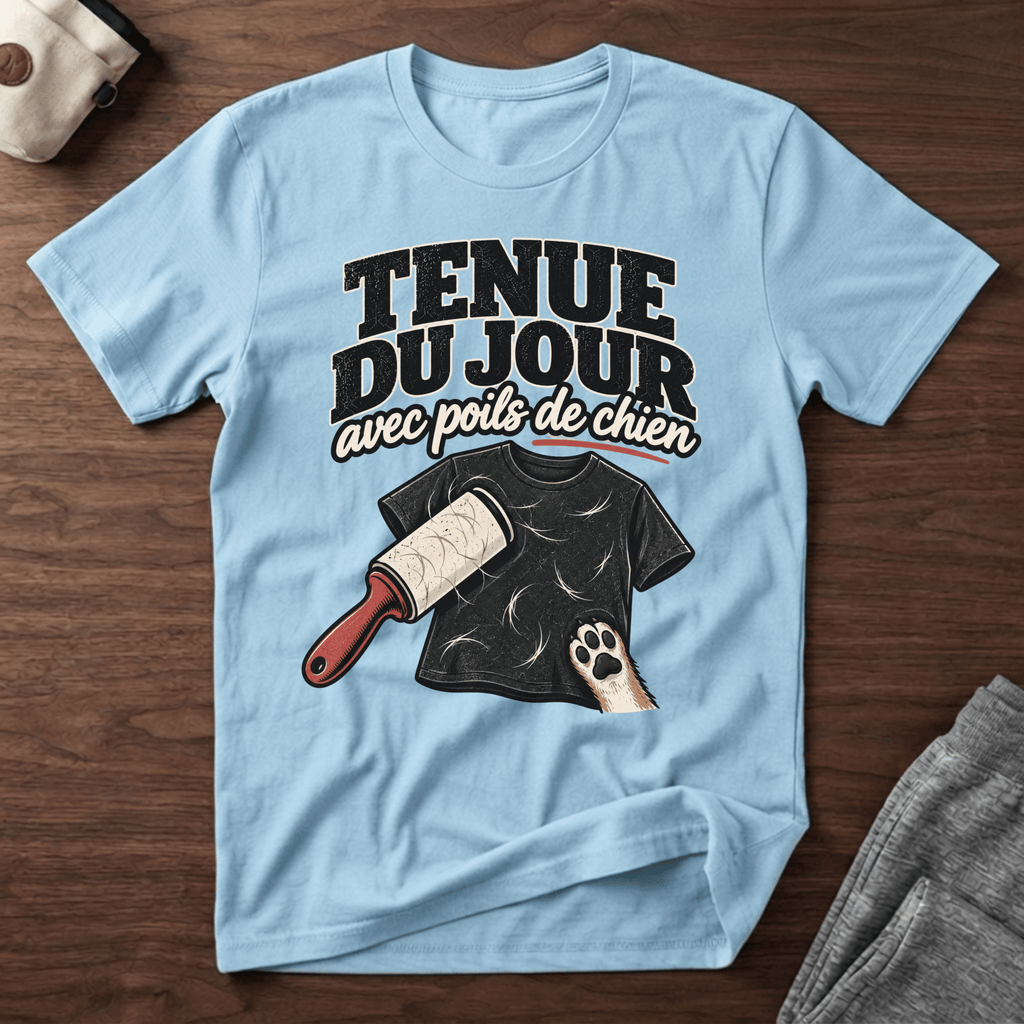 Tenue du jour avec poils de chien - T-Shirt
