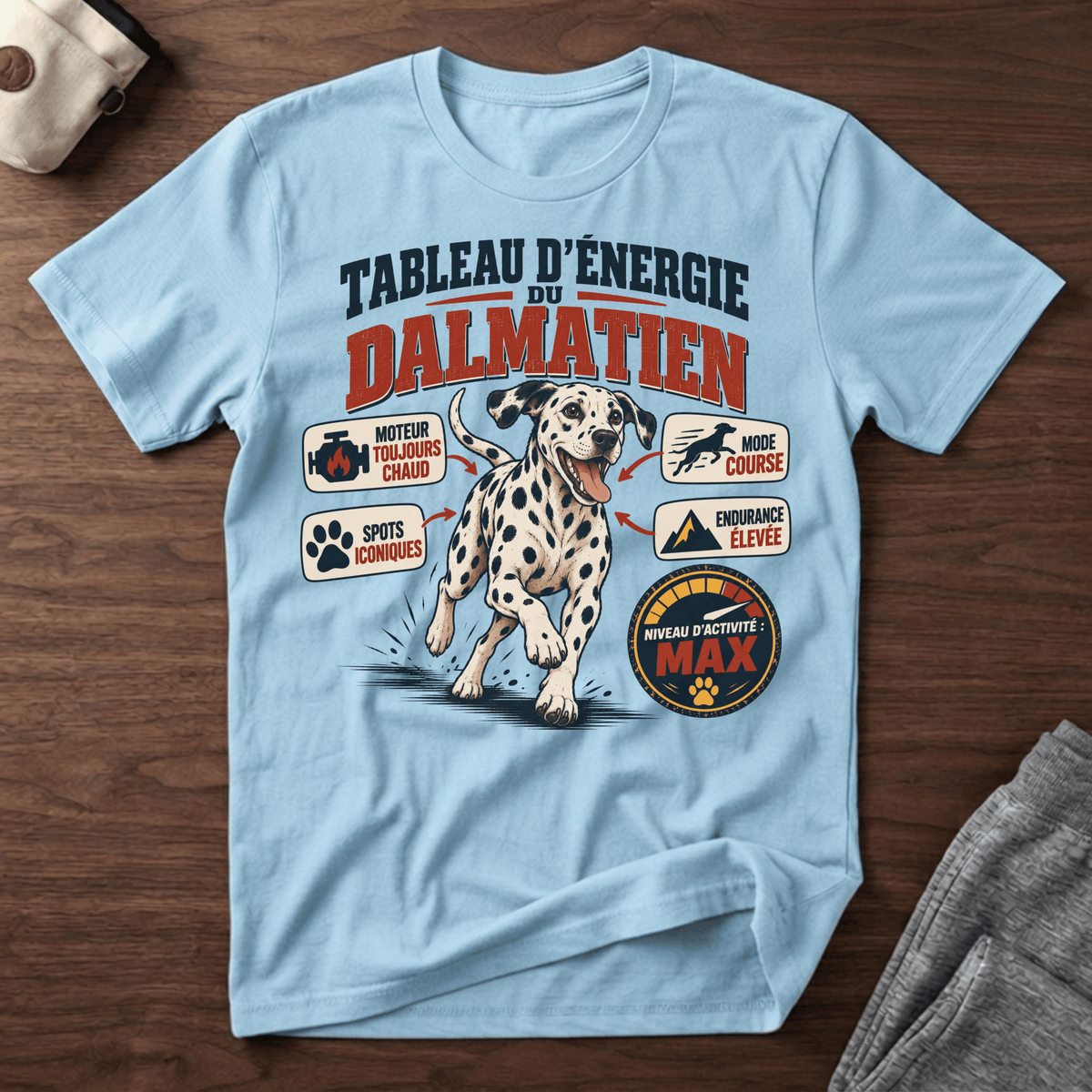 Tableau d'énergie du dalmatien - T-Shirt