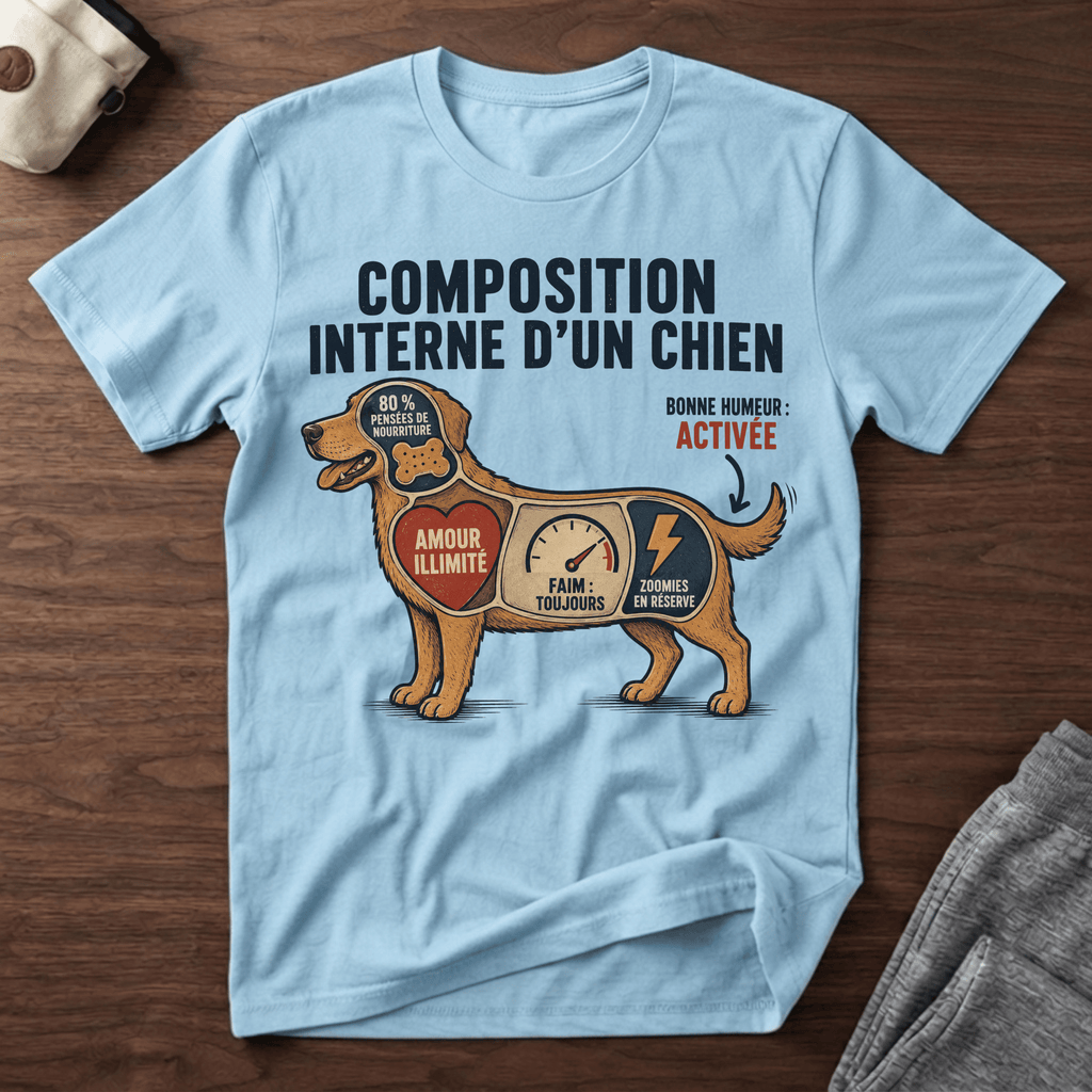 Composition interne d'un chien - T-Shirt