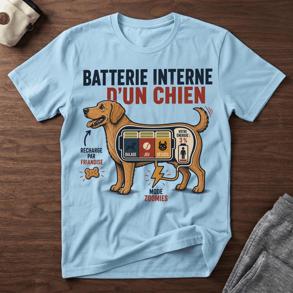 Batterie interne d'un chien - T-Shirt